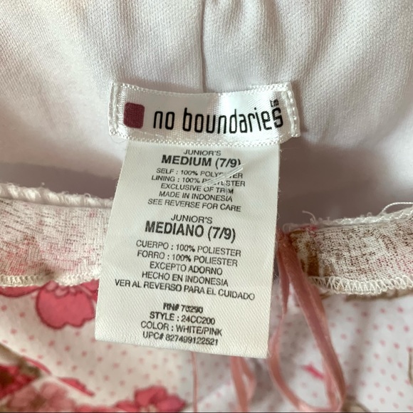 No Boundaries White/Pink Floral Polka Dot Dress - Picture 5 of 5